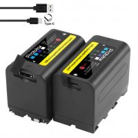 USB батерия  NP-F780 6800mAh с тестер за ниво на заряда, снимка 5 - Батерии, зарядни - 39615529