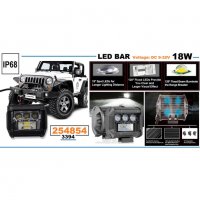 Халоген LED BAR, 18W, 5D лупa, 9.4 см, снимка 1 - Аксесоари и консумативи - 38315213