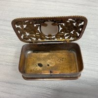 Стара бронзова кутия за бижута с порцеланова плочка Fragonard. №3829, снимка 5 - Колекции - 40465622