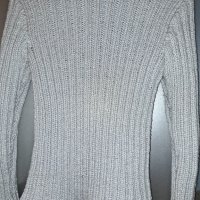 Уникален дамски зимен пуловер, ръчно плетиво, размер S, снимка 5 - Блузи с дълъг ръкав и пуловери - 43991394
