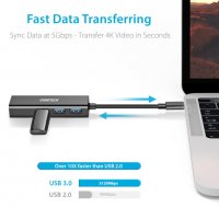 USB-C to Ethernet Adapter, CHOETECH 3 x USB C Thunderbolt to RJ45 Gigabit Ethernet LAN , снимка 3 - Мрежови адаптери - 33687008