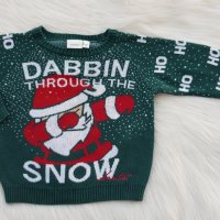 Коледен пуловер за бебе 6-9 месеца, снимка 7 - Бебешки блузки - 38703948