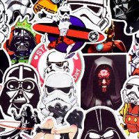 1 вид 50 бр Star Wars Междузвездни Войни самозалепващи лепенки стикери за украса декор, снимка 2 - Други - 27820582