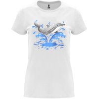 Нова дамска тениска с Делфин в бял цвят , снимка 1 - Тениски - 43956459