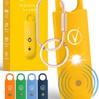 Персонална аларма за безопасност с ключодържател за жени, жълта, снимка 1 - Други стоки за дома - 43184478