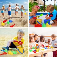  Нов комплект 19 плажни детски играчки за строене на пясъчен замък 3г+, снимка 6 - Други - 33673766