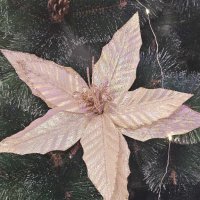 Коледна звезда декорация за елха Christmas Elegance, снимка 1 - Декорация за дома - 43500227