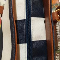 Дам.чанта-"Michael Kors"-/изк.кожа/,цвят-бяло+синьо+кафяво. Закупена от Италия., снимка 8 - Чанти - 27093705