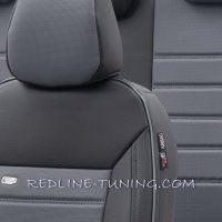 Тапицерия за седалки Premium PRM104 Черно/Сиво, снимка 1 - Аксесоари и консумативи - 43834161