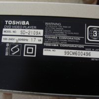 CD - DVD Video Player Toshiba SD-2109, снимка 3 - Плейъри, домашно кино, прожектори - 32518548