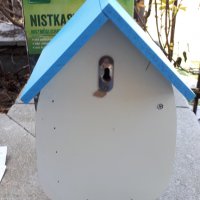 Декоративна къща за птици - Living Garden , син и бял цвят, снимка 4 - Декорация за дома - 32830135