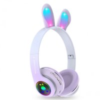 Безжични Детски слушалки Заешки уши Rabbit Headphones PM-08, снимка 2 - Безжични слушалки - 43514700