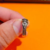 Стар дамски сребърен пръстен с цвете - филигран - красота за твоята ръка, снимка 4 - Пръстени - 36844900