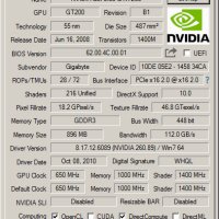 Asus/Gigabyte  Geforce 260 GTX 896 MB // Asus RADEON 4350 512 MB /EVGA geforce 210 LP 1GB, снимка 8 - Видеокарти - 38494814