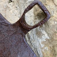 Стара ръчно кована мотика, снимка 5 - Антикварни и старинни предмети - 40604979