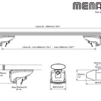 Напречни греди 135см. MENABO LINCE XL, снимка 4 - Аксесоари и консумативи - 43033324