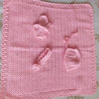 Страхотен плетен комплект за бебе момиче , снимка 2 - Комплекти за бебе - 38644758