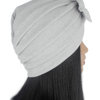 Тюрбан за коса с пандела в сиво, снимка 2 - Аксесоари за коса - 40511320