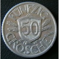 50 гроша 1947, Австрия, снимка 1 - Нумизматика и бонистика - 26478423