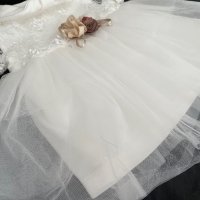 Официална бебешка рокля бяла, снимка 3 - Комплекти за бебе - 43970210