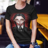 Тениски Wednesday Addams 6 модела Дамски детски и мъжки, снимка 3 - Тениски - 38972643