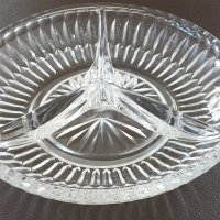 Винтидж ордьовърни чинии от оловен кристал, снимка 3 - Чинии - 40755404