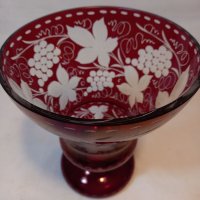 Кристална ваза Bohemia рубинен кристал , снимка 2 - Вази - 38056506