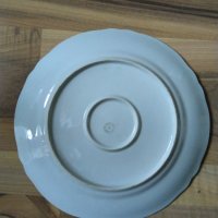 Кръгло винтидж плато от  български порцелан 31 см./Round vintage plate of Bulgarian porcelain, снимка 4 - Чинии - 36726940