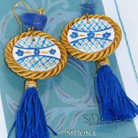 Ръчно рисувани обеци от SiDona fashion&jewelery, снимка 1 - Обеци - 26892175