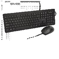 Клавиатура с мишка V7 CKU700ES IP68 водоустойчиви, снимка 1 - Клавиатури и мишки - 35216506