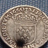 Сребърна монета 1 1/2 Екю 1660г. Луй XIV Руан Франция 28457, снимка 8 - Нумизматика и бонистика - 42968368