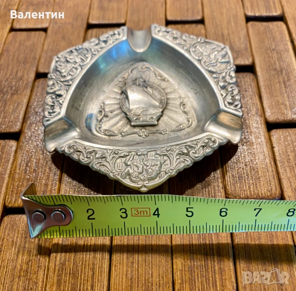 #0803# Пепелник. Винтидж. Посребрен. От Холандия., снимка 1