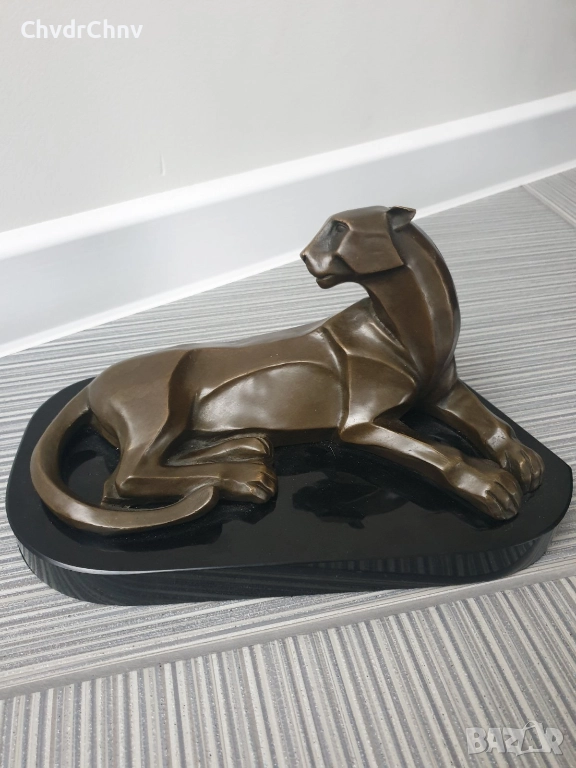 30см-5кг Milo статуетка/абстрактна бронзова скулптура/фигура на пума-лъв, снимка 1