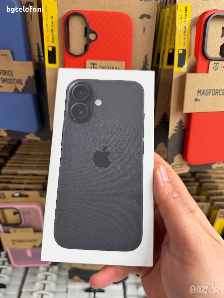 Iphone 16 128 black , запечатан ,чисто нов, снимка 1