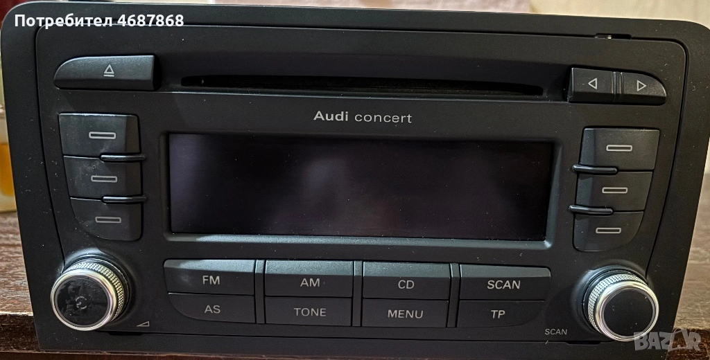 Оригинално радио Audi Concert – Audi A3 8P (2007), снимка 1