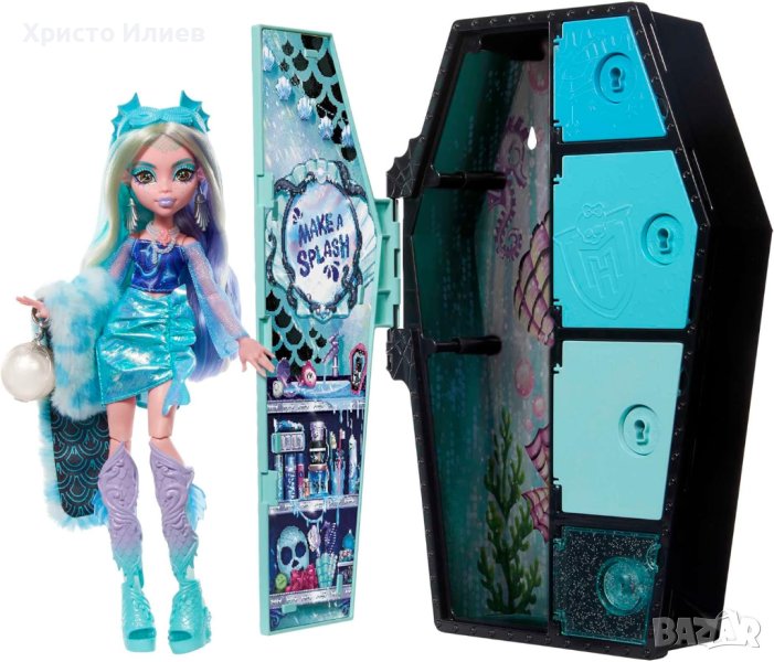 Кукла Monster High Lagoona Blue с гардероб с 15 изненадващи модни аксесоара, снимка 1