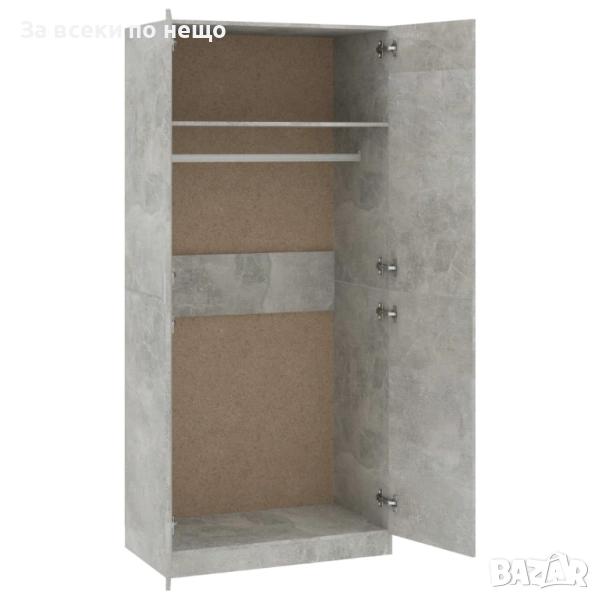 Гардероб, бетонно сив, 90x52x200 см, ПДЧ Код P1160, снимка 1