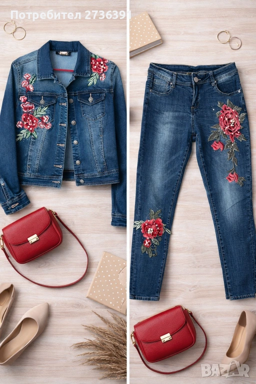 Дамски дънков комплект, снимка 1