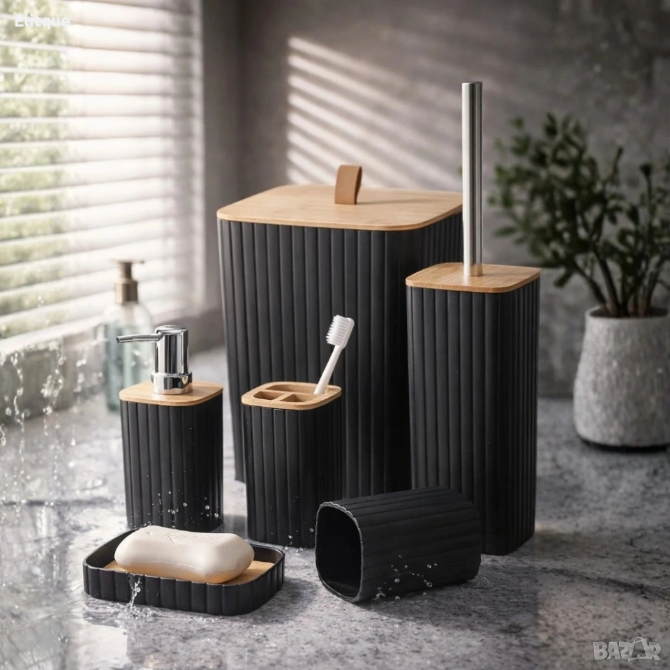 Комплект аксесоари за баня и тоалетна 6 части Cheffinger, снимка 1