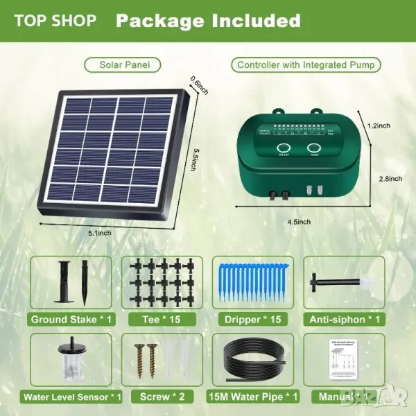 Соларна система за капково напояване автоматично поливане 12 режима таймер, снимка 1