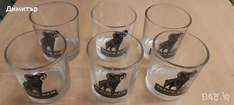 Продавам 6 броя чаши с надпис блек рам уиски , снимка 1