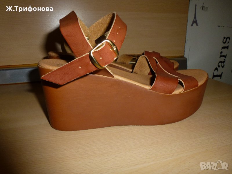 Разпродажба PAPOUTSIS сандали естествена кожа, снимка 1