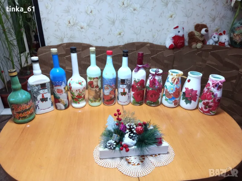 Коледни бутилки , снимка 1