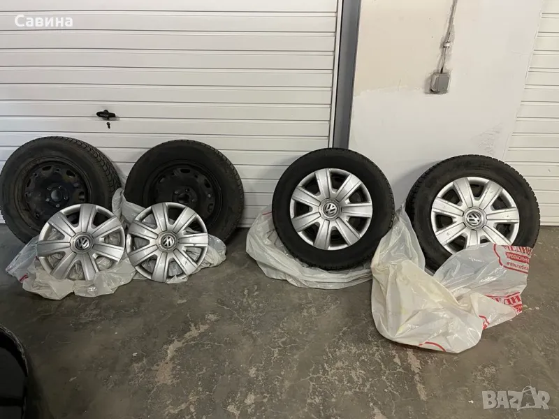 Железни джанти, зимни гуми и тасове за VW POLO 14 цола, снимка 1