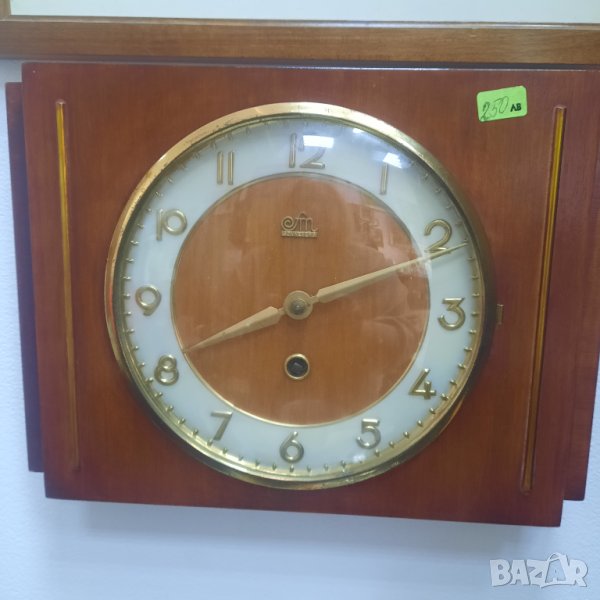 Sonneberg, механичен винтидж стенен часовник ,махагон,Германия, снимка 1