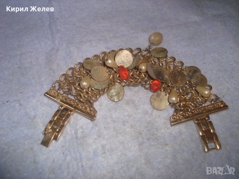 СТАРА ЗЛАТИСТА РЕТРО ГРИВНА - ЕТНОГРАФСКИ СТИЛ 3032, снимка 1