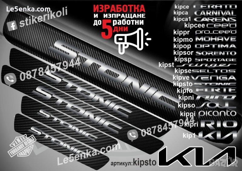 ПРАГОВЕ карбон KIA STONIC фолио стикери kipsto, снимка 1