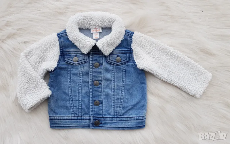 Бебешко дънково яке 6-9 месеца , снимка 1