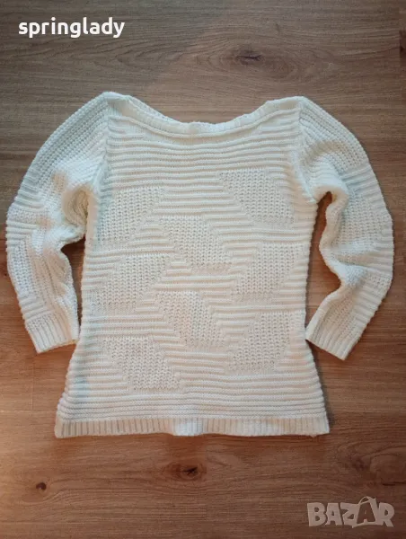 Плетена дамска блуза в бяло, снимка 1