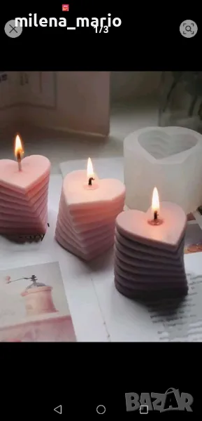 Молд за свещ *сърца, снимка 1